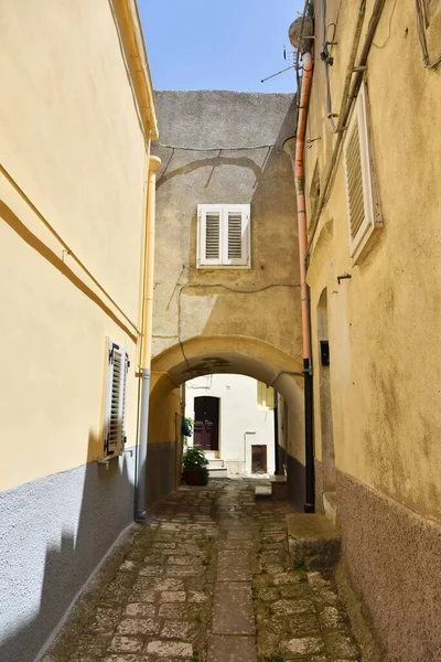 Narrow Street Old Houses Irsina Basilicata Region Southern Italy — Stock fotografie