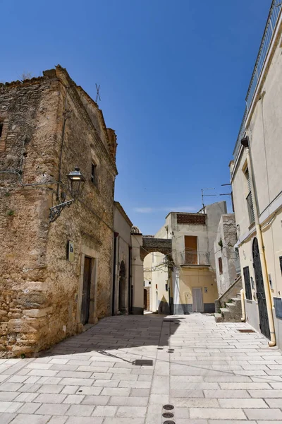 Narrow Street Old Houses Irsina Basilicata Region Southern Italy — Stock fotografie