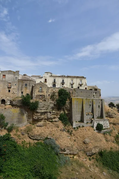 Panoramic View Old Houses Irsina Basilicata Region Southern Italy — 스톡 사진