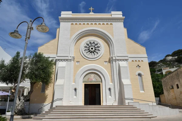 Facade Church Santa Cesarea Terme Apulian Village Province Lecce Italy — 스톡 사진