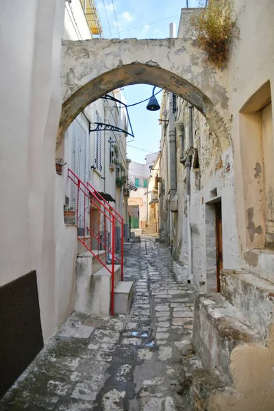 Small Street Old Houses Miglionico Historic Town Province Matera Italy — Zdjęcie stockowe