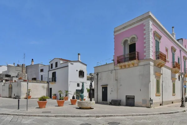 Town Square Specchia Medieval Village Puglia Region Italy — Foto de Stock