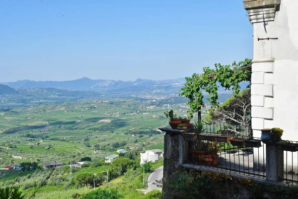 Panoramic View Countryside Guardia Sanframondi Village Province Benevento Italy — Stock Photo, Image
