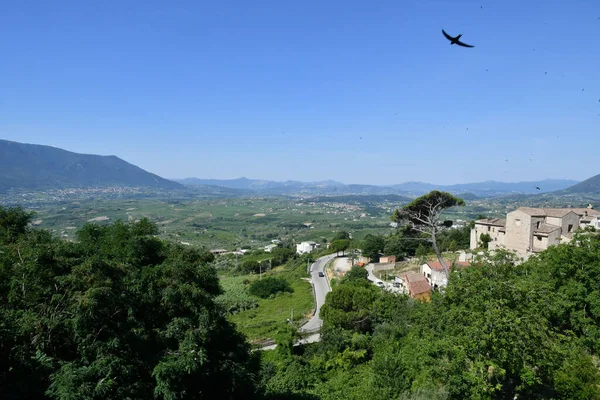 Panoramic View Countryside Guardia Sanframondi Village Province Benevento Italy — Stockfoto