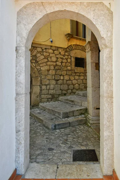 Narrow Street Old Houses Guardia Sanframondi Village Province Benevento Italy —  Fotos de Stock