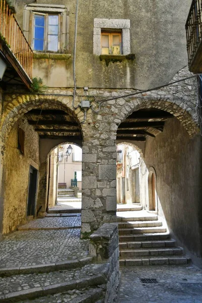 Narrow Street Old Houses Guardia Sanframondi Village Province Benevento Italy — Photo