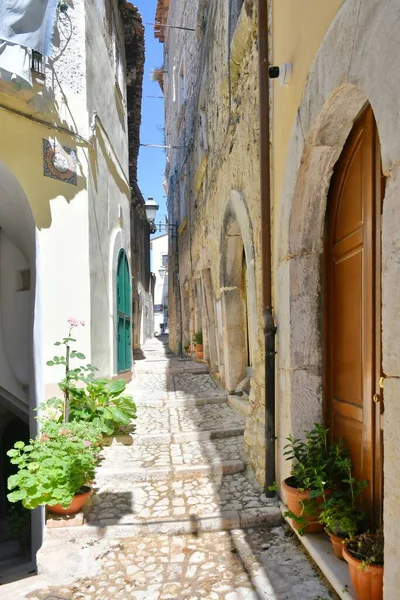 Narrow Street Old Houses Guardia Sanframondi Village Province Benevento Italy — Stockfoto