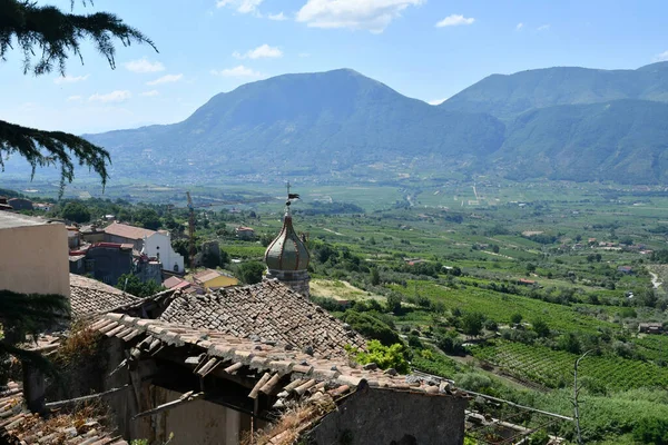 Panoramic View Countryside Guardia Sanframondi Village Province Benevento Italy — Foto de Stock