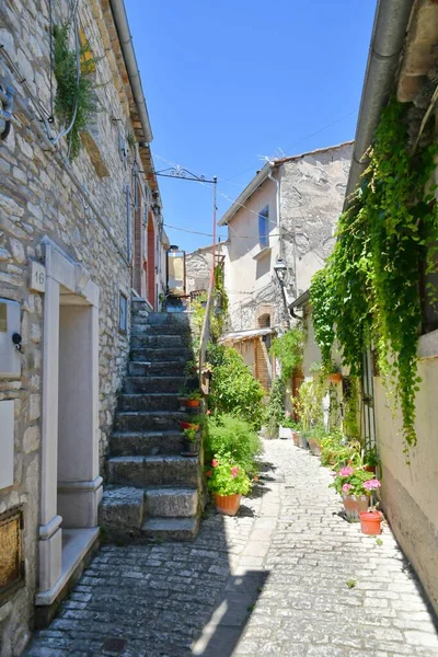 Narrow Street Old Houses Pietrelcina Village Province Benevento Italy — Zdjęcie stockowe
