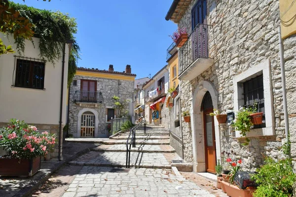 Narrow Street Old Houses Pietrelcina Village Province Benevento Italy —  Fotos de Stock