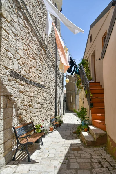 Narrow Street Old Houses Pietragalla Village Basilicata Region Italy —  Fotos de Stock