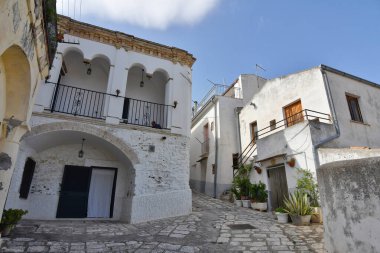 Panoramic view of Grottole, a village in the Basilicata region, Italy.