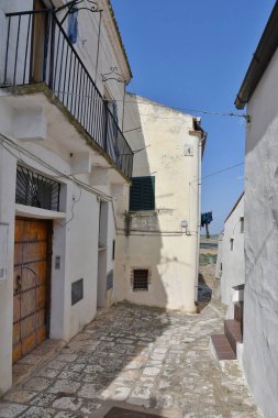 Panoramic view of Grottole, a village in the Basilicata region, Italy.