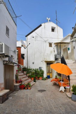 Panoramic view of Grottole, a village in the Basilicata region, Italy.