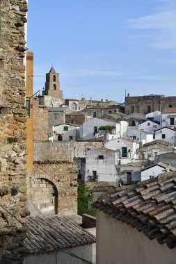 Panoramic view of Grottole, a village in the Basilicata region, Italy.