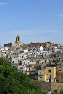 Panoramic view of Grottole, a village in the Basilicata region, Italy.