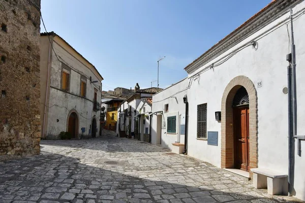 Narrow Street Old Houses Grottole Village Basilicata Region Italy — 图库照片