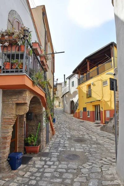 Вузька Вулиця Між Старими Будинками Гроттоле Села Районі Базиліката Італія — стокове фото