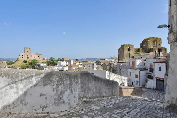 Panoramic view of Grottole, a village in the Basilicata region, Italy.