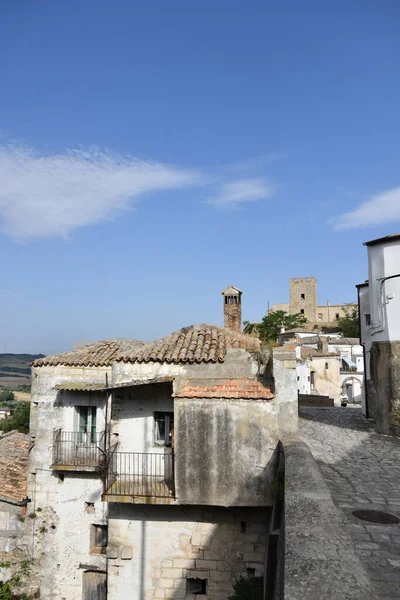 Panoramic view of Grottole, a village in the Basilicata region, Italy.