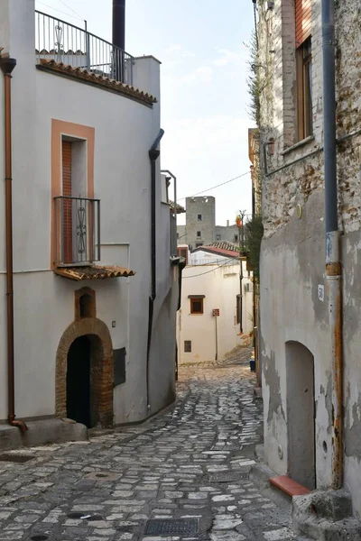 Narrow Street Old Houses Grottole Village Basilicata Region Italy —  Fotos de Stock