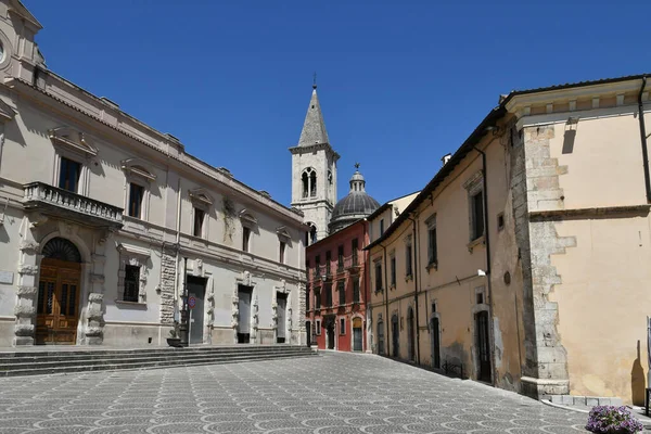 A square of Sulmona, an Italian village in the Abruzzo region.