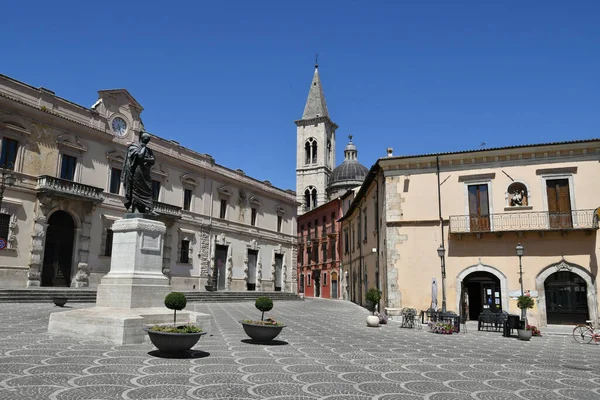 Square Sulmona Italian Village Abruzzo Region — Foto de Stock