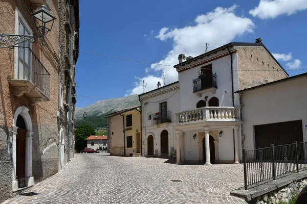 Narrow Street Old Stone Houses Campo Giove Medieval Village Abruzzo — Fotografia de Stock