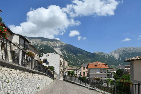 Street Old Stone Houses Campo Giove Medieval Village Abruzzo Region — Stockfoto