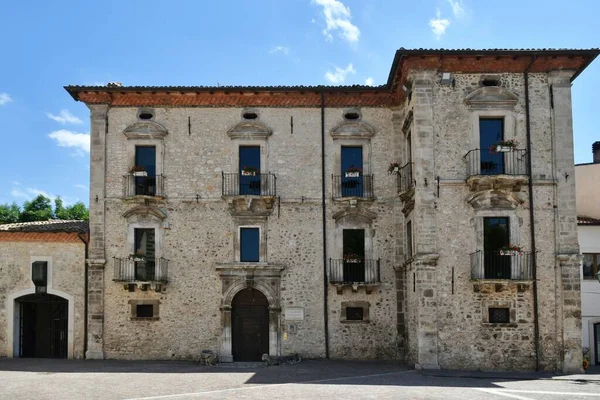 Історична Будівля Кампо Гіув Середньовічному Селі Районі Абруццо Італія — стокове фото