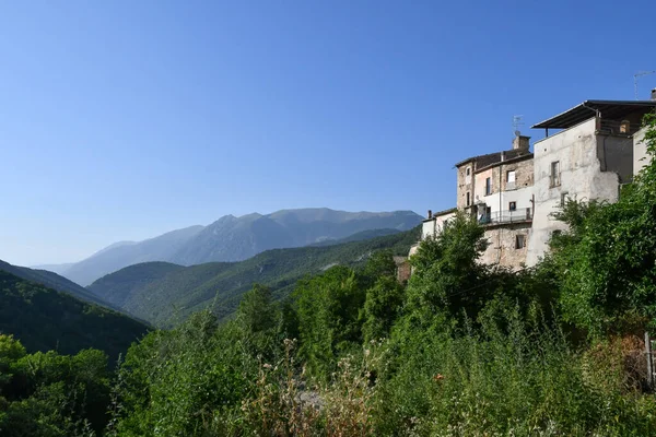 Panoramic View Cansano Medieval Village Abruzzo Region Italy — Fotografia de Stock