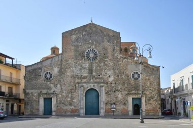 The front of the cathedral of Ferrandina, a rural village in the Basilicata region of Italy.