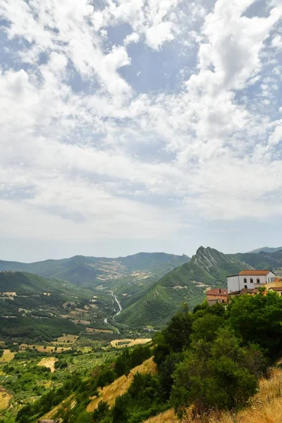 Panoramic View Mountains Basilicata Province Potenza Italy — Stockfoto