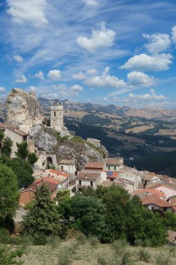 Panoramic view of the Molise village of Pietracupa, Italy.
