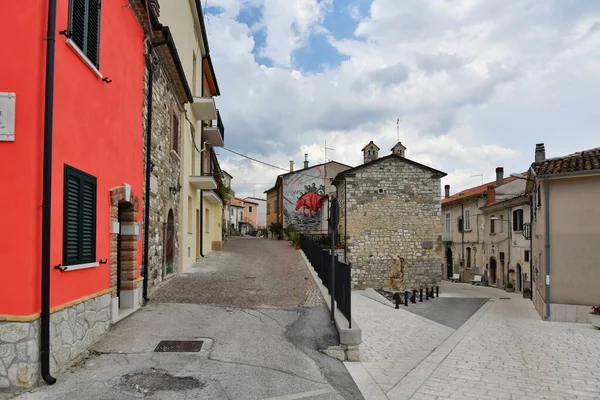Narrow Street Pietracupa Mountain Village Molise Region Italy — Zdjęcie stockowe