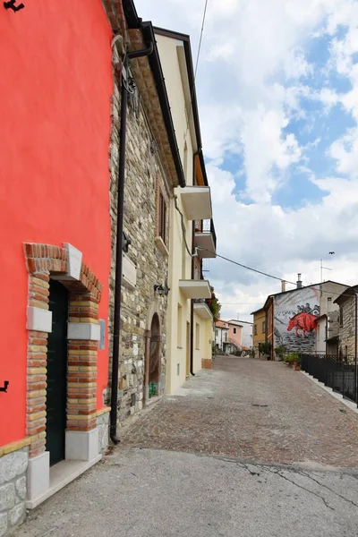 Narrow Street Pietracupa Mountain Village Molise Region Italy — 스톡 사진