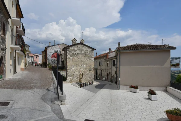 Narrow Street Pietracupa Mountain Village Molise Region Italy — 스톡 사진