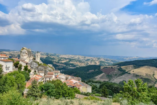 Panoramic View Molise Village Pietracupa Italy — Stockfoto
