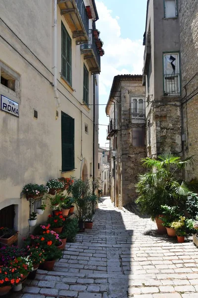 Вузька Вулиця Трівенто Гірському Селі Моліз Італія — стокове фото