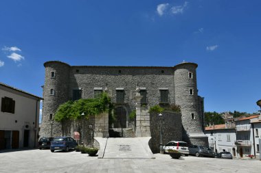 View of the medieval castle of Zungoli, one of the most beautiful villages in Italy.