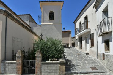 A small street between the old houses of Zungoli, one of the most beautiful villages in Italy.