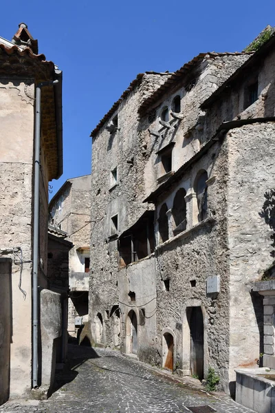 Narrow Street Pesche Mountain Village Molise Region Italy — Zdjęcie stockowe