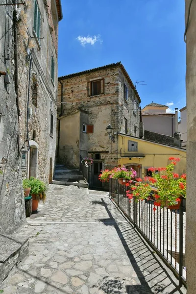 Small Street Old Houses Zungoli One Most Beautiful Villages Italy — Stok fotoğraf