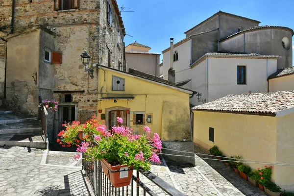 Small Street Old Houses Zungoli One Most Beautiful Villages Italy — Stockfoto