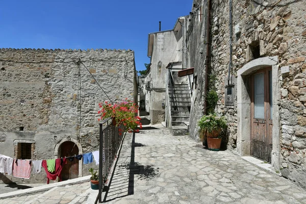 Small Street Old Houses Zungoli One Most Beautiful Villages Italy — Photo