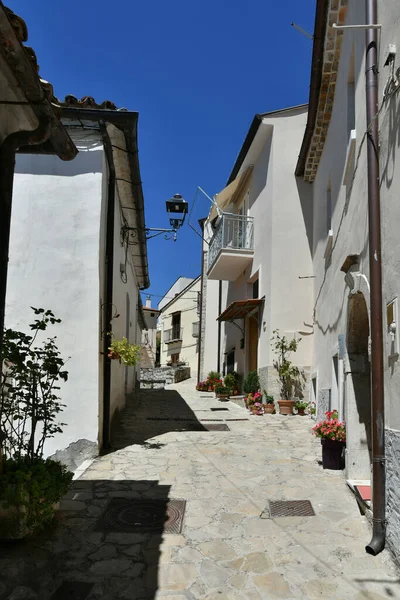 Small Street Old Houses Zungoli One Most Beautiful Villages Italy — Foto Stock