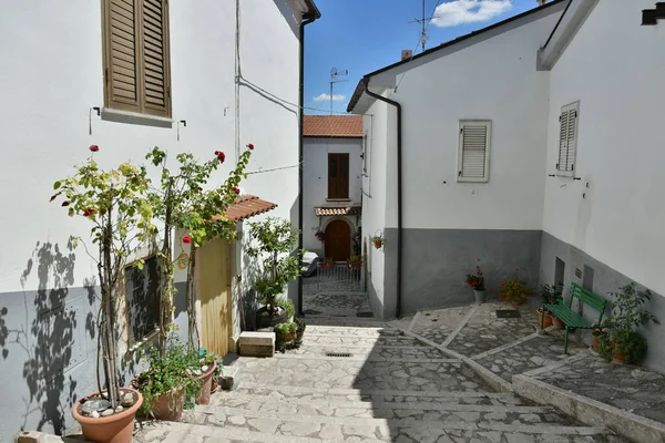 Small Street Old Houses Zungoli One Most Beautiful Villages Italy — Stockfoto