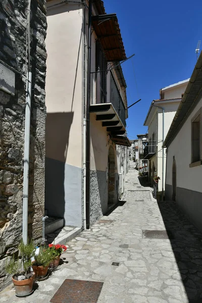 Small Street Old Houses Zungoli One Most Beautiful Villages Italy — Foto Stock