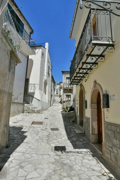 Small Street Old Houses Zungoli One Most Beautiful Villages Italy — Foto Stock