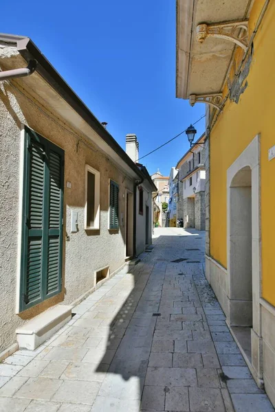 A small street between the old houses of Savignano Irpino, one of the most beautiful villages in Italy.